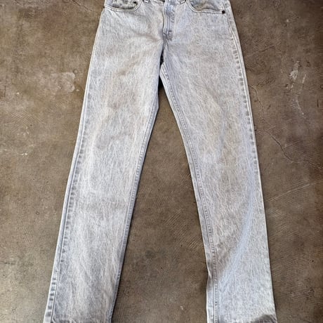 80s levis 506 グレー ストーンウォッシュ ケミカル デニム パンツ　W32L34