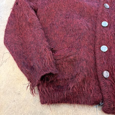 50s-vintage usa made モヘア グランジ カーディガン