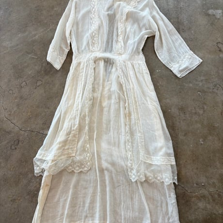 1900-30s antique レース ワンピース