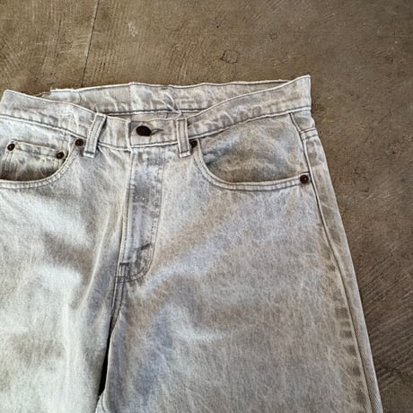 80s levis 506 グレー ストーンウォッシュ ケミカル デニム パンツ　W32L34