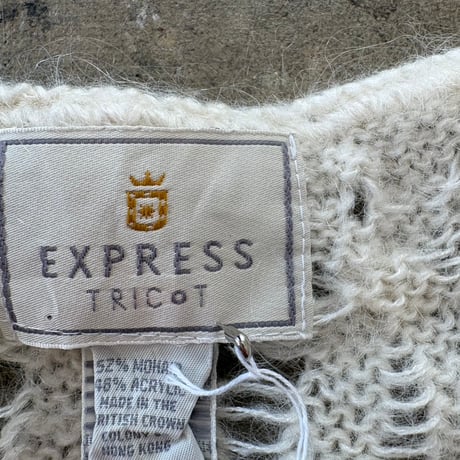 90s EXPRESS TRICOT モヘア シースルー デザイン セーター