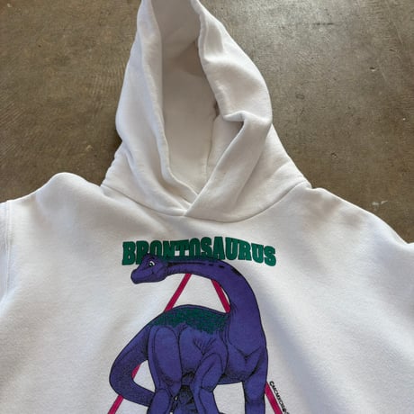 90s USA製 old RUSSELL MCMXCIII 恐竜 パーカー