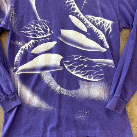 90s USA製 シャチ両面プリント アート ロンTEE