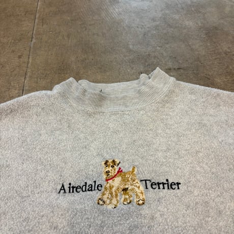 Airedale Terrier 刺繍 フリース スウェット