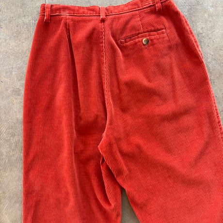 80s- Lands' End USA made コーデュロイ タック入り パンツ