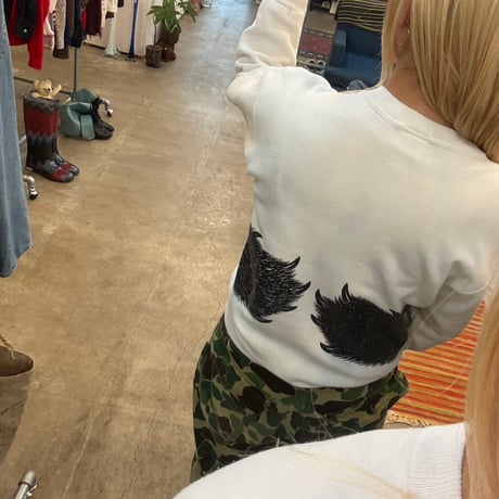 90s Hanes ハグベア 両面プリント スウェット