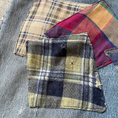 90s Levis 501 パッチワーク デニム パンツ