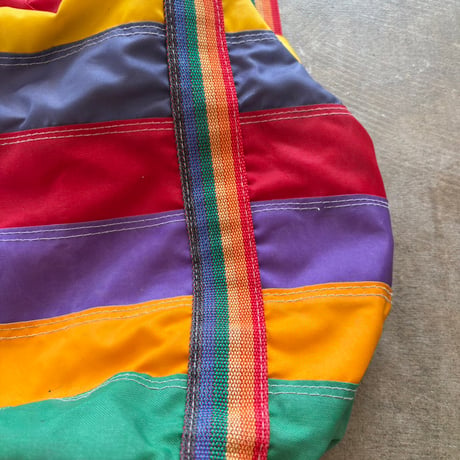 vintage カラフル レインボーカラー プール ナイロンBAG