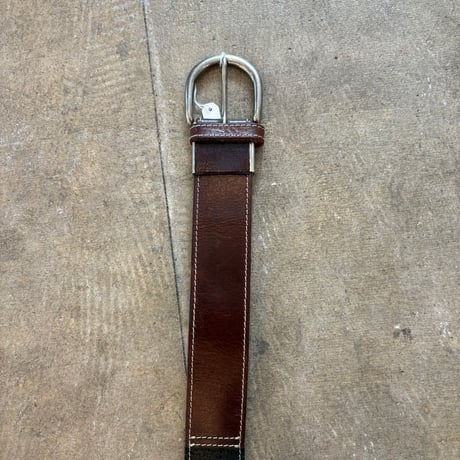 Vintage お花モチーフ 2トーン レザーベルト