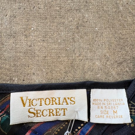 80s- Victoria's Secret 総柄 シースルー ボディースーツ