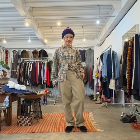 90s- ORVIS パッチワーク ボタンダウン 長袖 シャツ