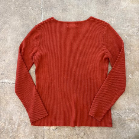 90s アクリル コットン リブ ニット