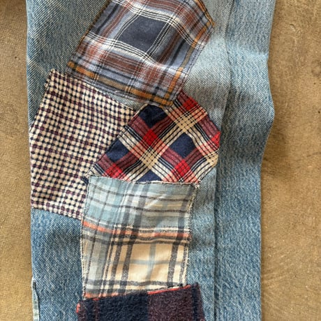 90s Levis 501 パッチワーク デニム パンツ