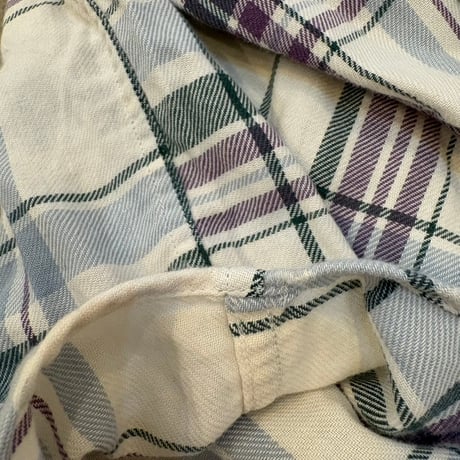 80s Eddie Bauer コットン チェック 長袖 シャツ