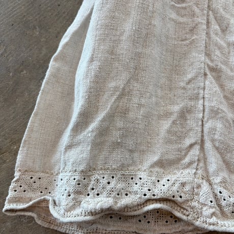 1910-30s antique ウクライナ 刺繍 リネン ワンピース