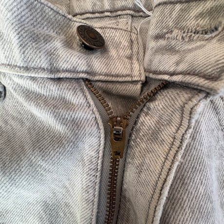 80s levis 506 グレー ストーンウォッシュ ケミカル デニム パンツ　W32L34