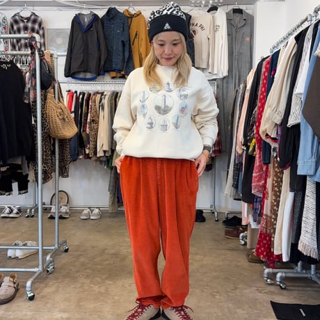 80s- Lands' End USA made コーデュロイ タック入り パンツ