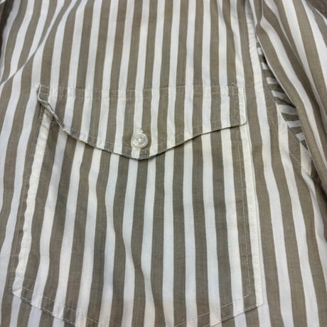 80s USA製 Eddie Bauer ストライプ 長袖 シャツ