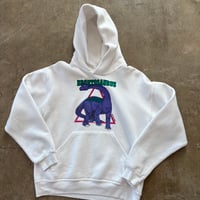 90s USA製 old RUSSELL MCMXCIII 恐竜 パーカー