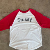 90s stussy ステューシー　紺タグ　USA製　ラグランロンT