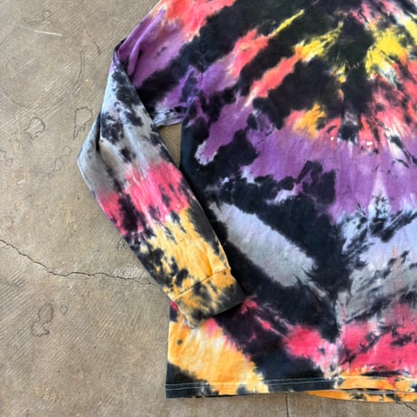 ブラックベース タイダイ柄 ロンTEE