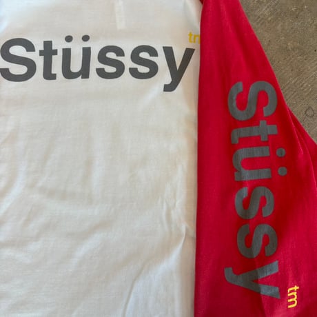 90s stussy ステューシー　紺タグ　USA製　ラグランロンT