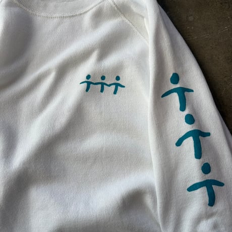 80s hanes ヘインズ スウェット ホワイト 手繋ぎ