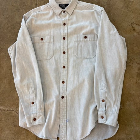 90s Ralph Lauren スタッドボタン デニム 長袖 シャツ