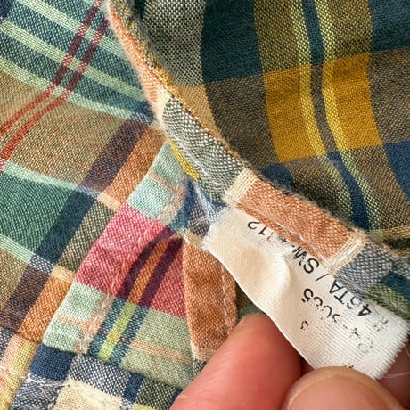 90s- ORVIS パッチワーク ボタンダウン 長袖 シャツ