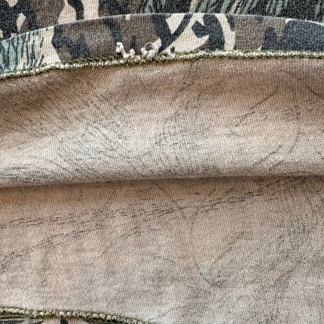 80- Mossy Oak USA製 コットン100 リアルツリー カモ柄 ロンTEE