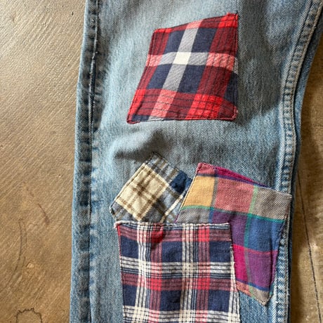90s Levis 501 パッチワーク デニム パンツ