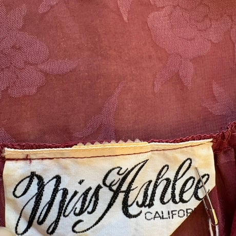 60-70s  カリフォルニアmade シースルー 花柄 ワンピース