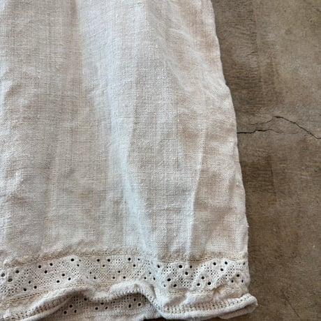 1910-30s antique ウクライナ 刺繍 リネン ワンピース