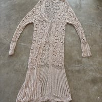 VINTAGE お花モチーフ 鍵あみ ガウン