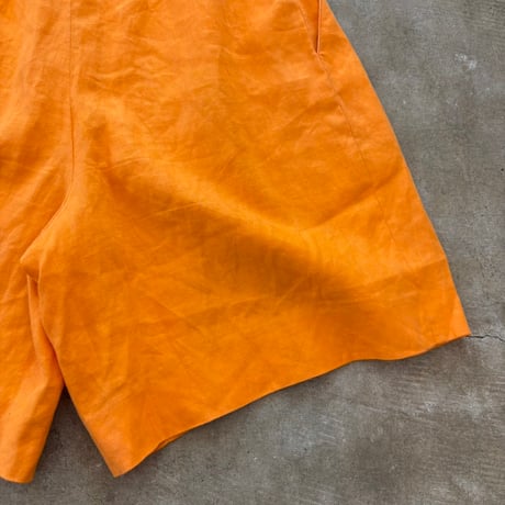 LINEN100 コリア製 VALERIE STEVENS 2タック ショートパンツ
