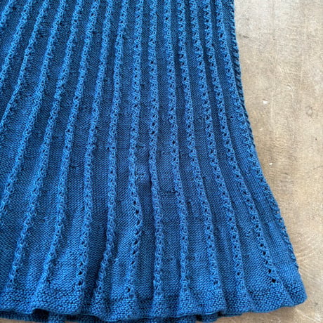 vintage 立体デザイン フレア ニットスカート