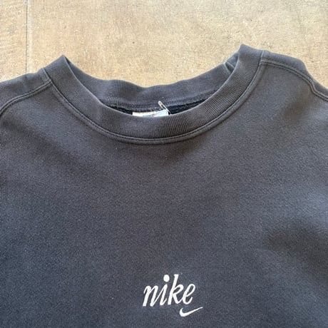 90a nike センタースウォッシュ 筆記体ロゴ 刺繍 スウェット