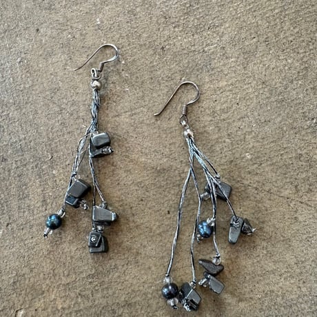vintage シルバー925 ビーズ ピアス