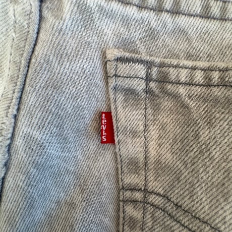 80s levis 506 グレー ストーンウォッシュ ケミカル デニム パンツ　W32L34