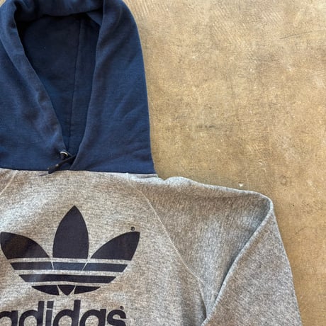 80s adidas vintage ２トーン トレフォイルロゴ パーカー