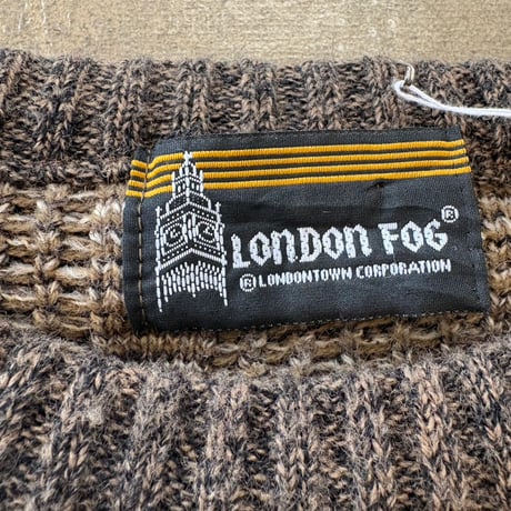 70s LONDON FOG 立体 総柄 ニット セーター