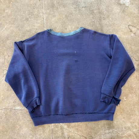 60s RUSSELL vintage 前V ナス紺 フェイド スウェット