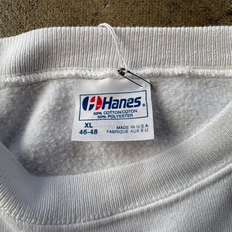 80s hanes ヘインズ スウェット ホワイト 手繋ぎ