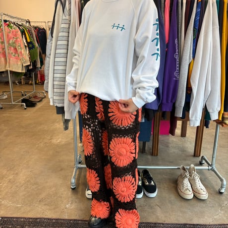 80s hanes ヘインズ スウェット ホワイト 手繋ぎ