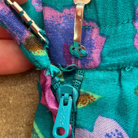 80s vintage MAGGY LONDON PETITES レーヨン 花柄 スカート