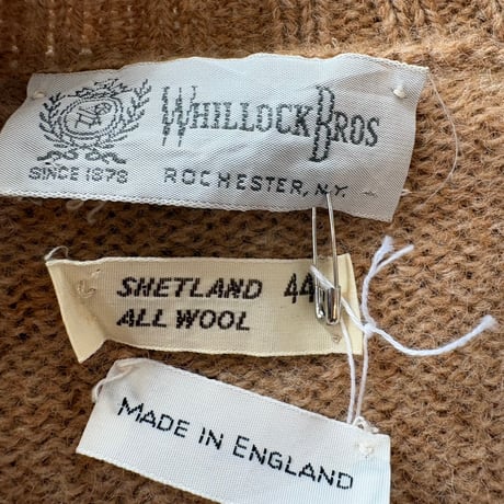 Willock Bros イングランド製 シェットランド ウール ニット セーター