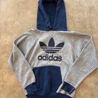 80s adidas vintage ２トーン トレフォイルロゴ パーカー