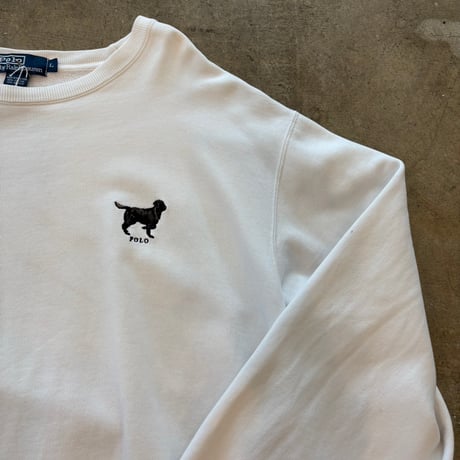 90s polo Ralph Lauren 犬ワンポイント刺繍　スウェット