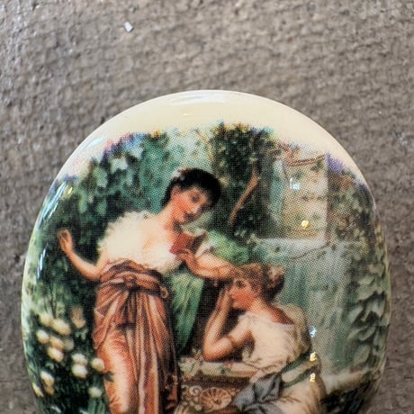 antique 絵画 モチーフ ブローチ