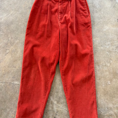80s- Lands' End USA made コーデュロイ タック入り パンツ